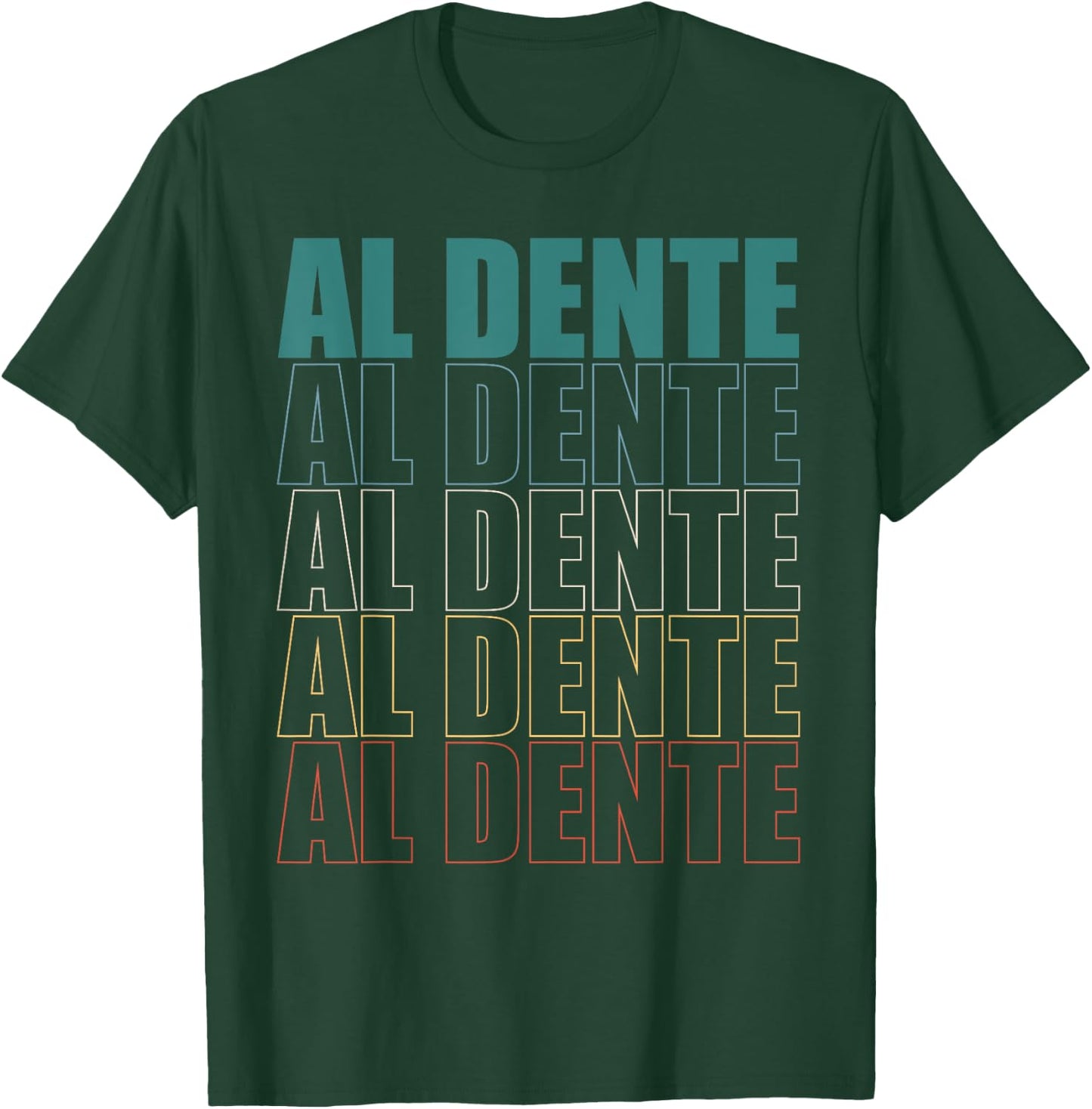 Vintage Pasta Lover Al Dente Noodles T-Shirt - T-Shirt | Forest