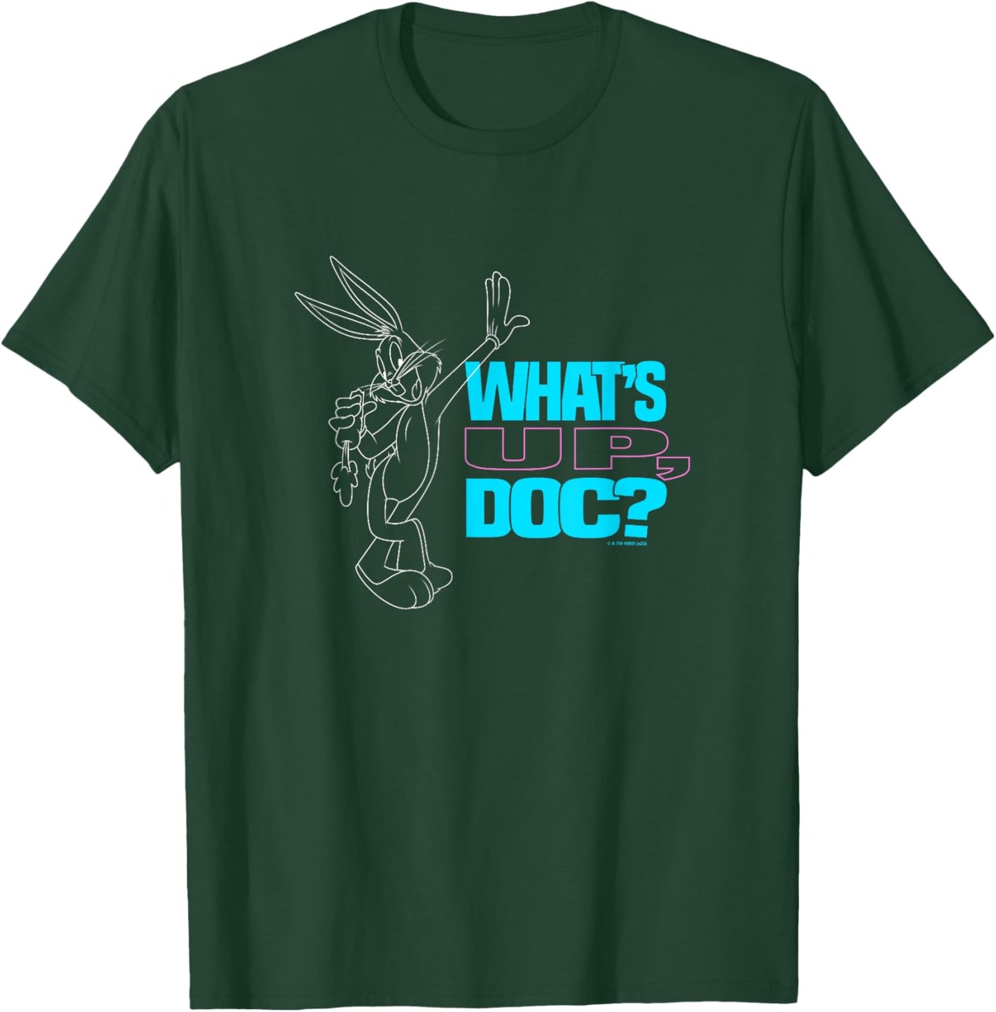 Looney Tunes What's Up Doc? Bugs Bunny Outline T-Shirt - T-Shirt | Forest