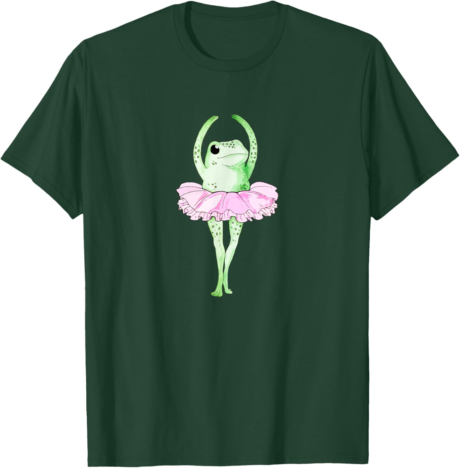 Aesthetic Frog dancing Ballerina Retro T-Shirt - T-Shirt | Forest