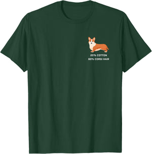 Corgi Shedding Hair 80% Cotton 20% corgi fur Welsh Corgi T-Shirt - T-Shirt | Forest