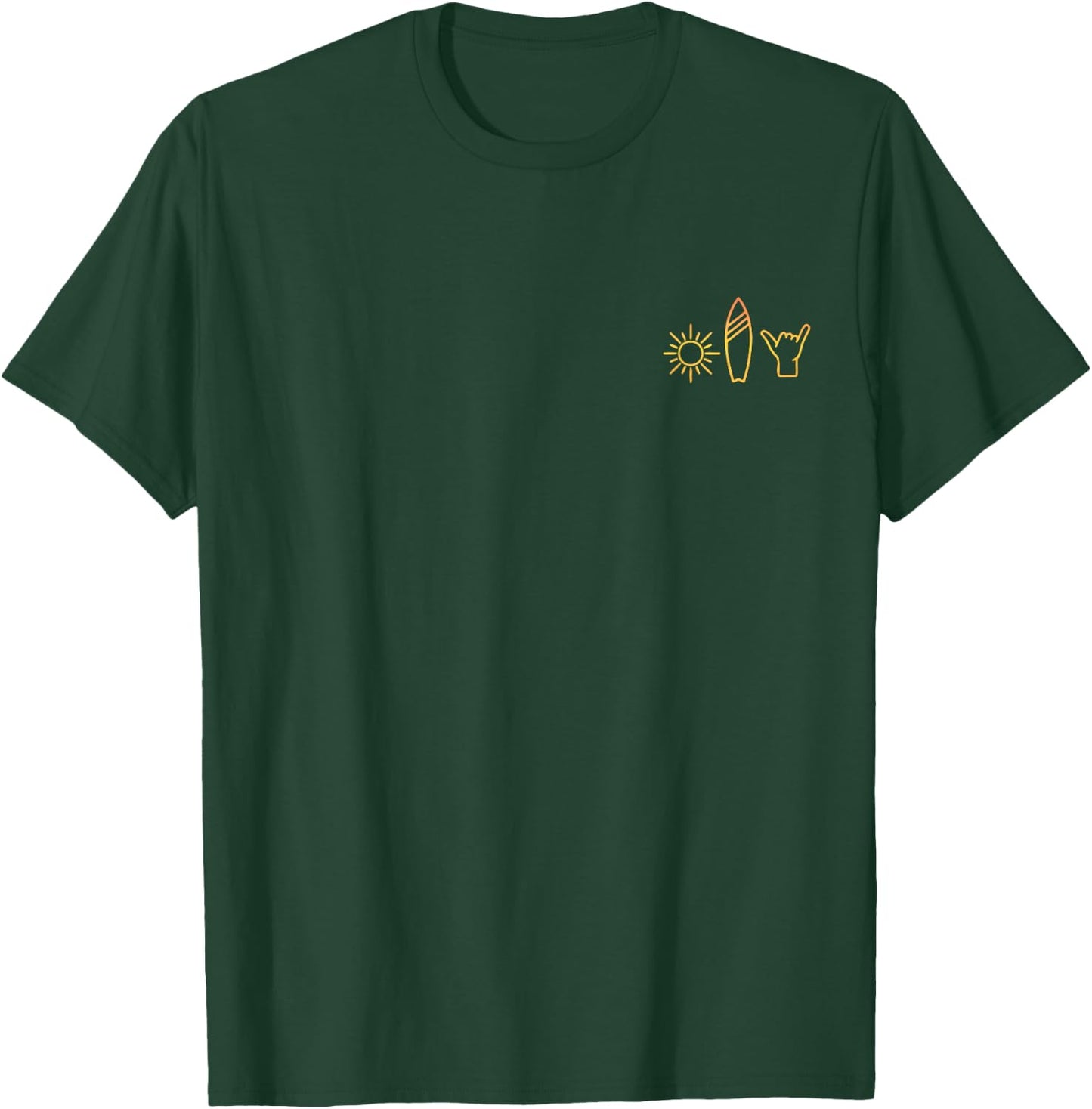 Surfer Surfboard Vintage Surfing Beach Summer Surf T-Shirt - T-Shirt | Forest
