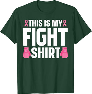 Breast Cancer Awareness Shirt Fight Survivor Pink Ribbon T-Shirt - T-Shirt | Forest