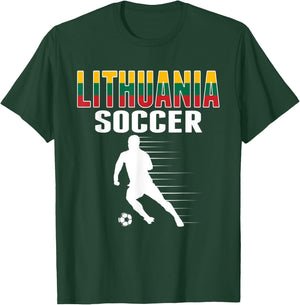 Lithuania Soccer Fans Jersey Lithuanian Football Supporters T-Shirt - T-Shirt | Forest
