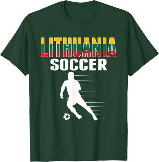 Lithuania Soccer Fans Jersey Lithuanian Football Supporters T-Shirt - T-Shirt | Forest