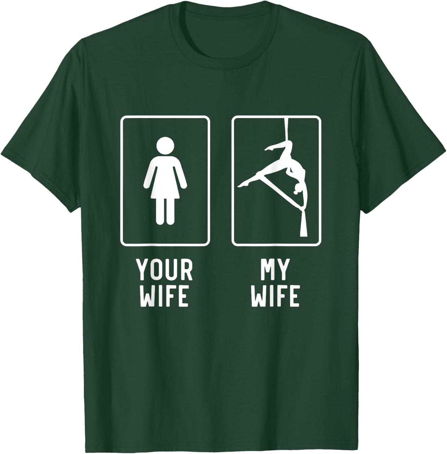 Hammock Silk Wife Funny Aerial Yoga Gifts For Husband T-Shirt - T-Shirt | Forest