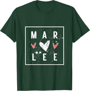 MARLEE Cute Personalized Nametag for girls named MARLEE T-Shirt - T-Shirt | Forest