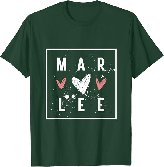 MARLEE Cute Personalized Nametag for girls named MARLEE T-Shirt - T-Shirt | Forest
