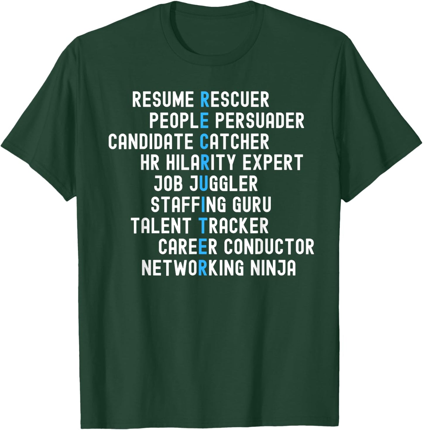 Click Like for Recruitment Funny Recruiter Definitions with Job Responsibilities -Adults Black T-Shirt - T-Shirt | Forest