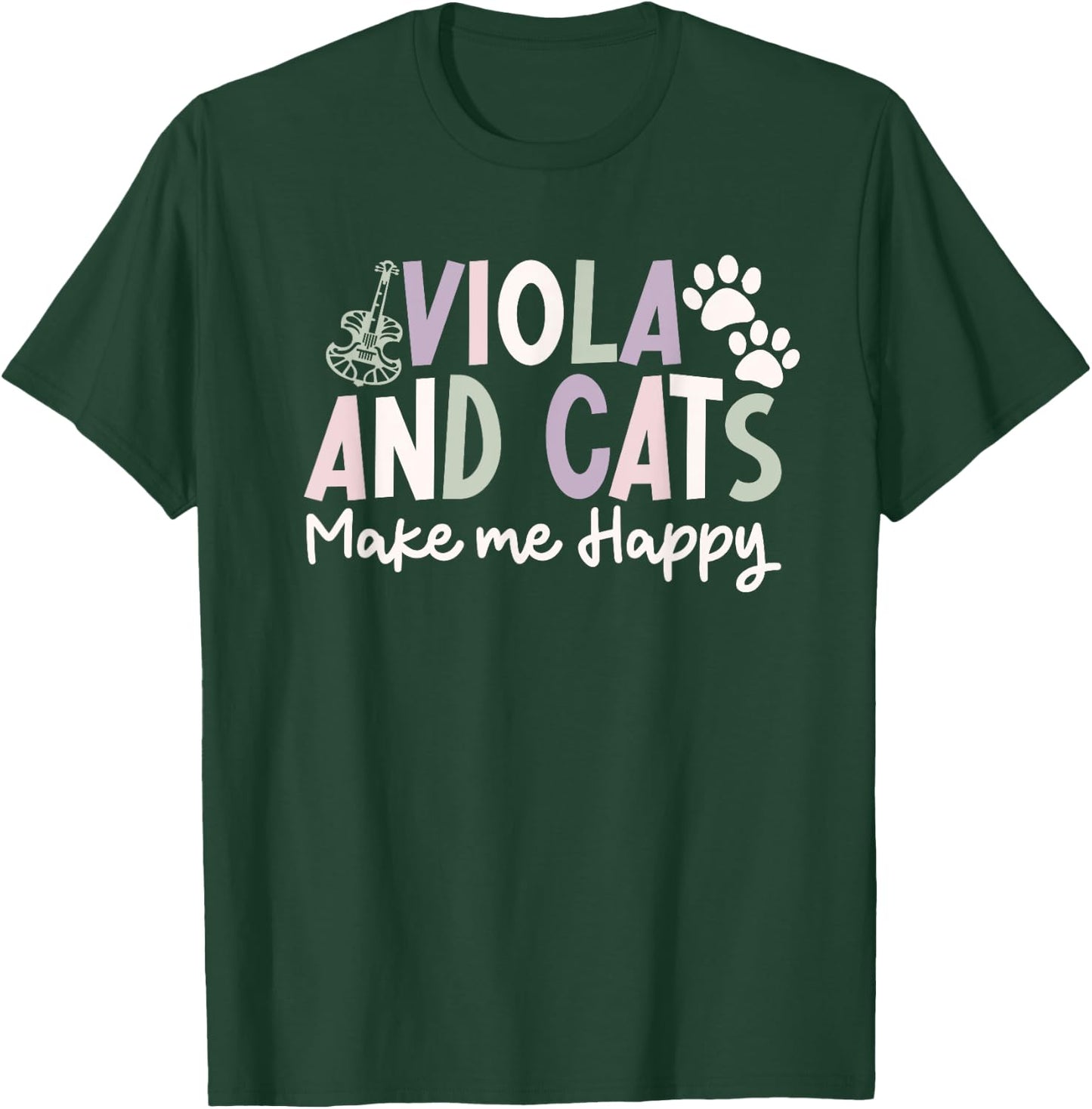 funny Viola And Cats lover saying funny viola cats fans T-Shirt - T-Shirt | Forest