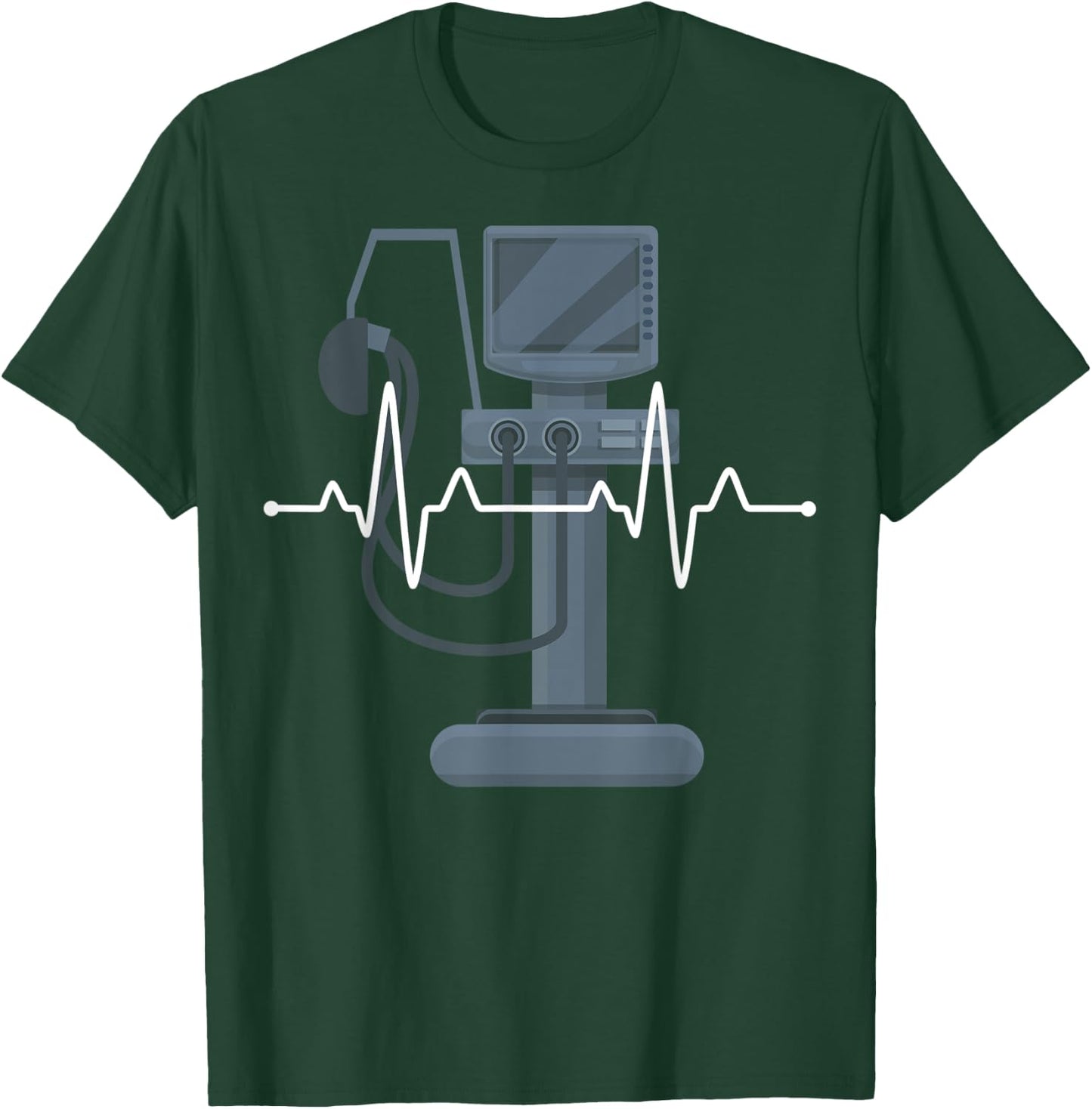 ECG with monitor monitoring IMC intensive care doctor T-Shirt - T-Shirt | Forest