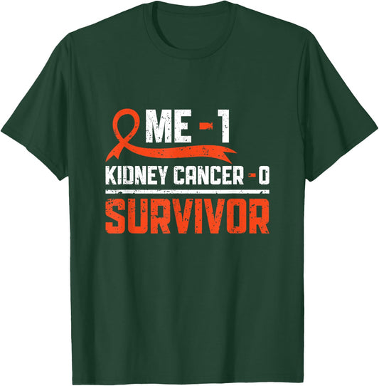 Kidney Cancer Warrior Orange Ribbon Apparel Kidney Cancer Survivor -Adults Black Short Sleeve Size 6 Regular Fit Modern Humor T-Shirt - T-Shirt | Forest