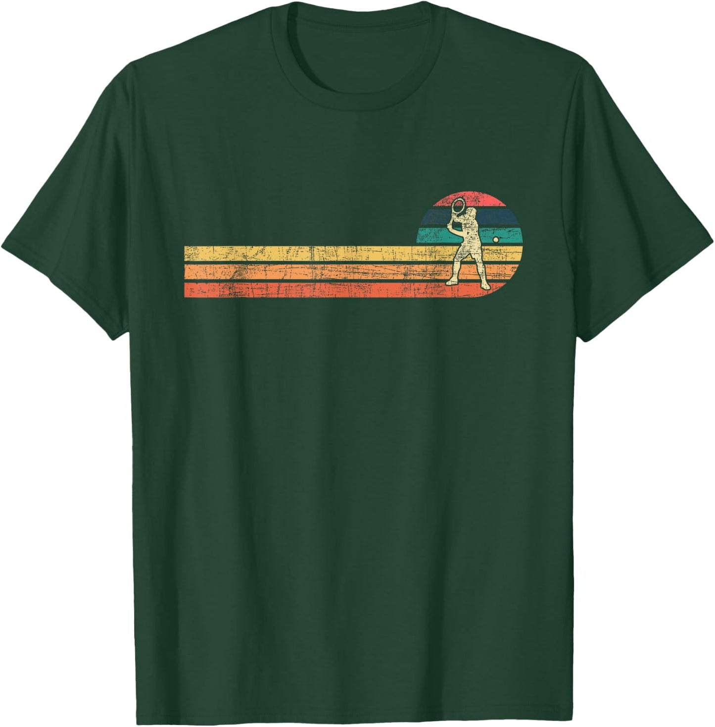 Retro Vintage Tennis Player - Sports Game Tournament Lover T-Shirt - T-Shirt | Forest