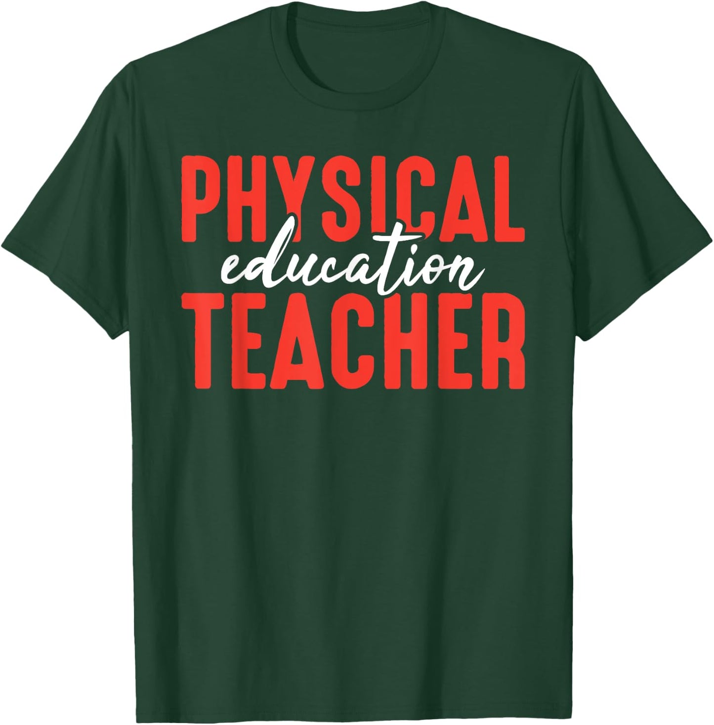 Leopard Physical Education PE Teacher Novelty Men Women T-Shirt - T-Shirt | Forest
