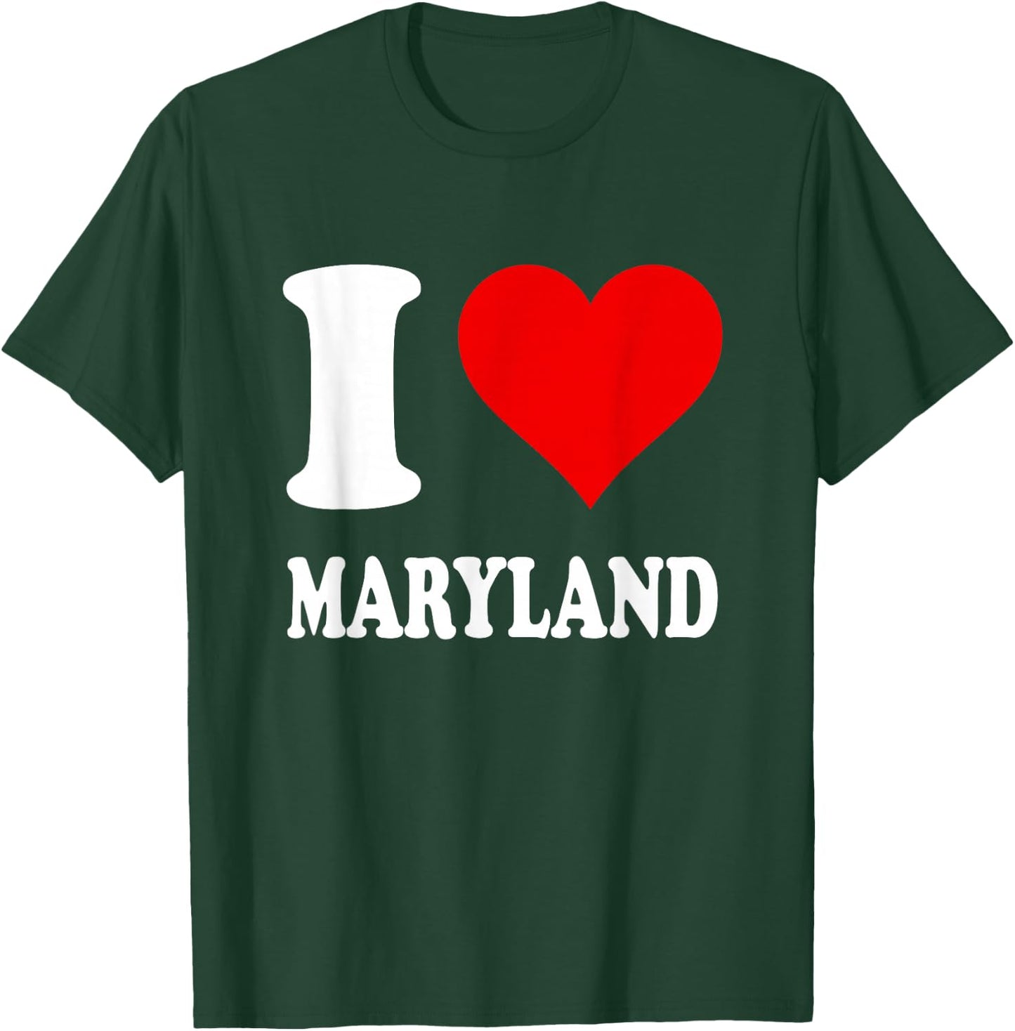 Red Heart I Love Maryland T-Shirt - T-Shirt | Forest
