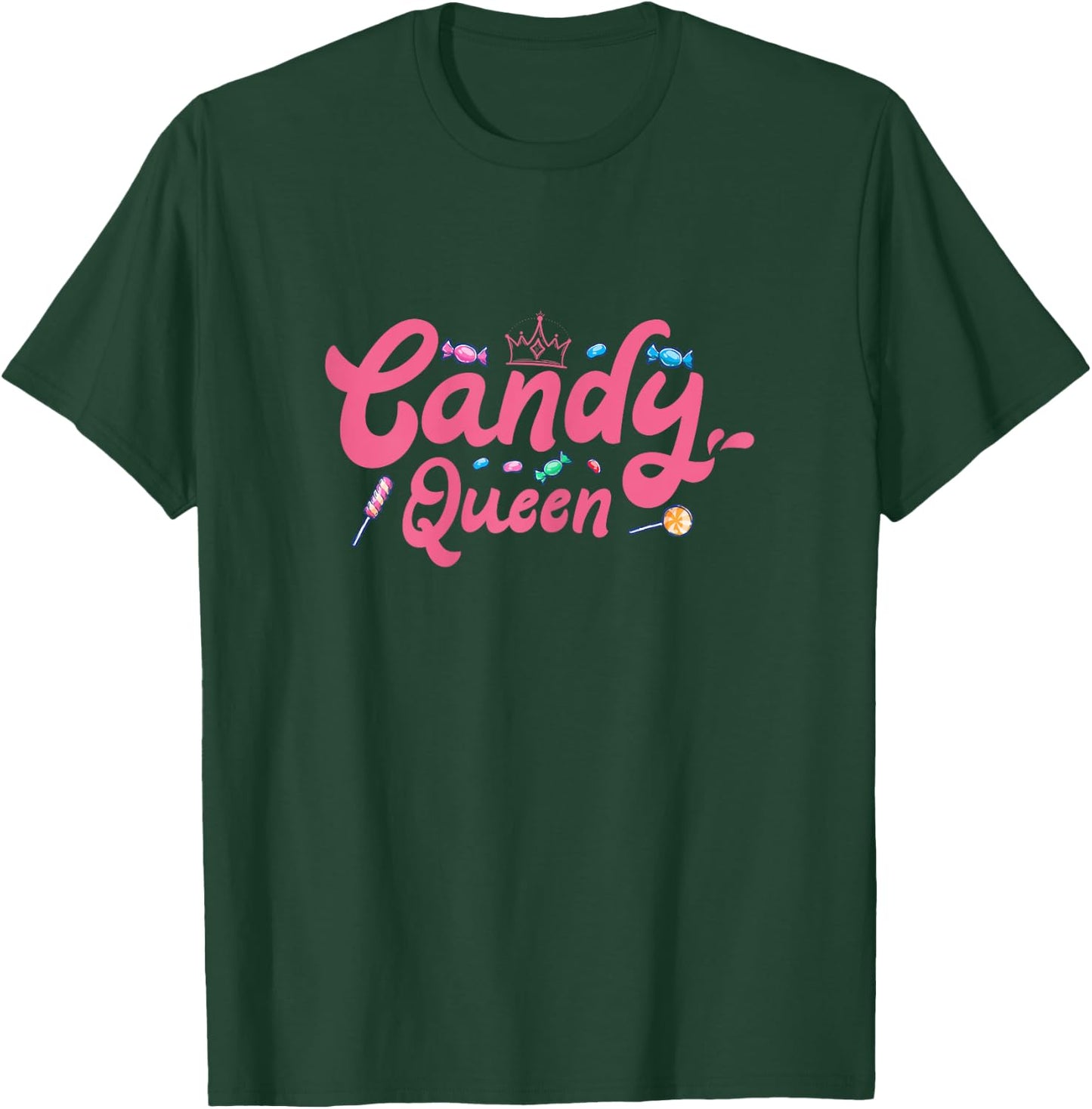 Candy Queen Costume Funny Halloween Sweet Candy Lollipop T-Shirt - T-Shirt | Forest