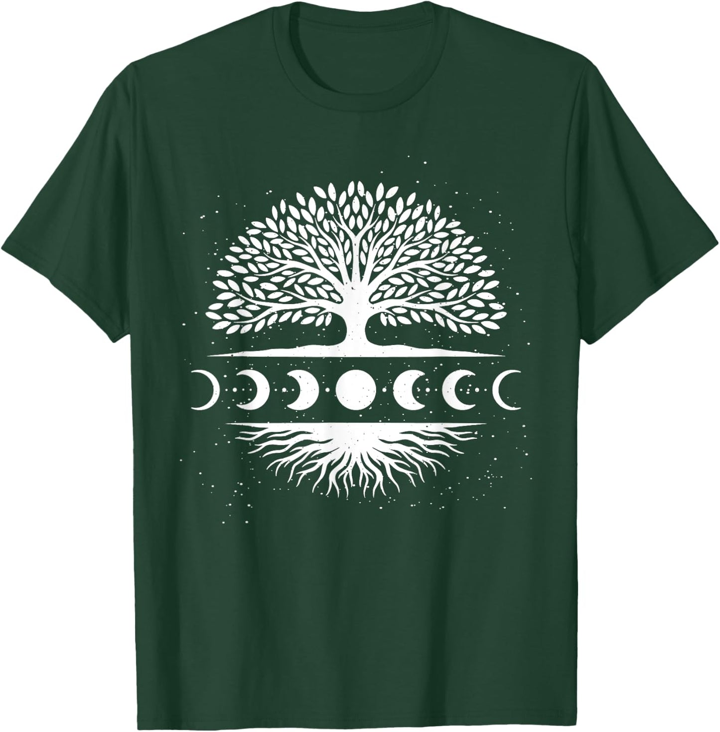 Tree Of Life Yggdrasil Moon Phase Spiritual T-Shirt - T-Shirt | Forest