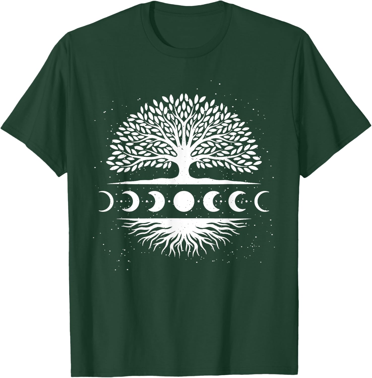 Tree Of Life Yggdrasil Moon Phase Spiritual T-Shirt - T-Shirt | Forest