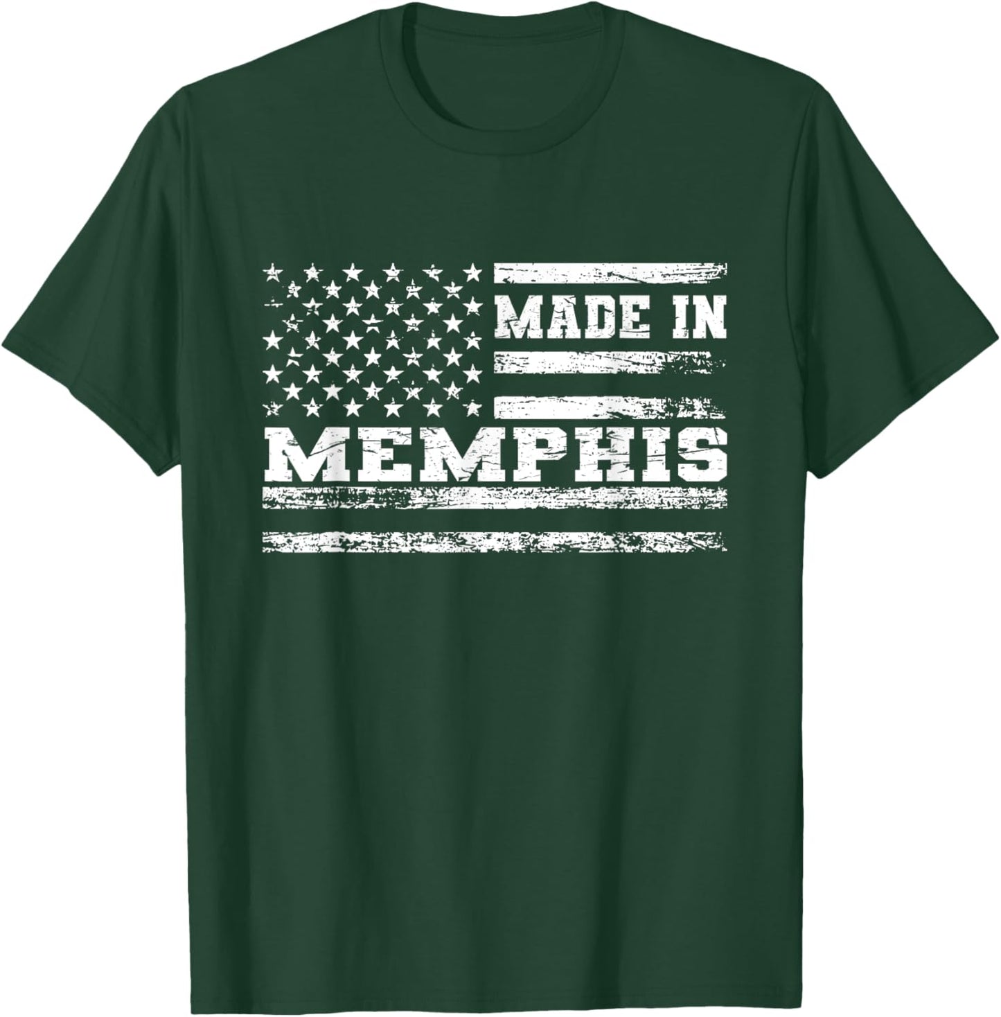 Made In Memphis Vintage US Flag T-Shirt - T-Shirt | Forest