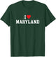 Maryland - I Love Maryland - Throwback Design - Classic T-Shirt - T-Shirt | Forest