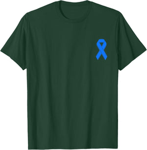 Diabetes Awareness Month Blue Ribbon T1D Type 1 Diabetes T-Shirt - T-Shirt | Forest