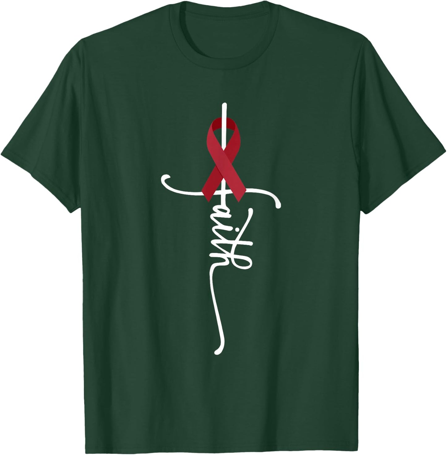 Multiple Myeloma Cancer Faith Multiple Myeloma Awareness T-Shirt - T-Shirt | Forest