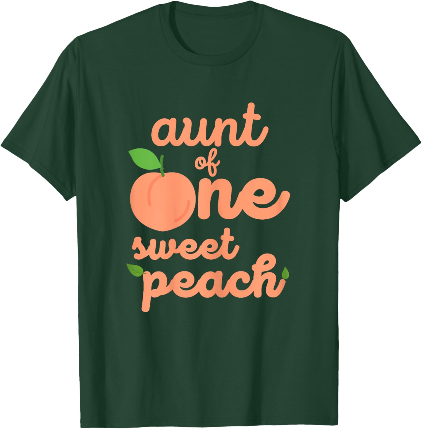 Aunt First Birthday One Sweet Peach Bday Family Matching T-Shirt - T-Shirt | Forest