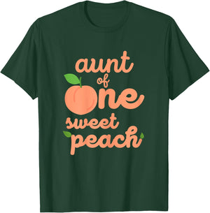 Aunt First Birthday One Sweet Peach Bday Family Matching T-Shirt - T-Shirt | Forest