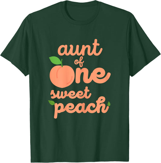 Aunt First Birthday One Sweet Peach Bday Family Matching T-Shirt - T-Shirt | Forest