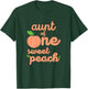 Aunt First Birthday One Sweet Peach Bday Family Matching T-Shirt - T-Shirt | Forest