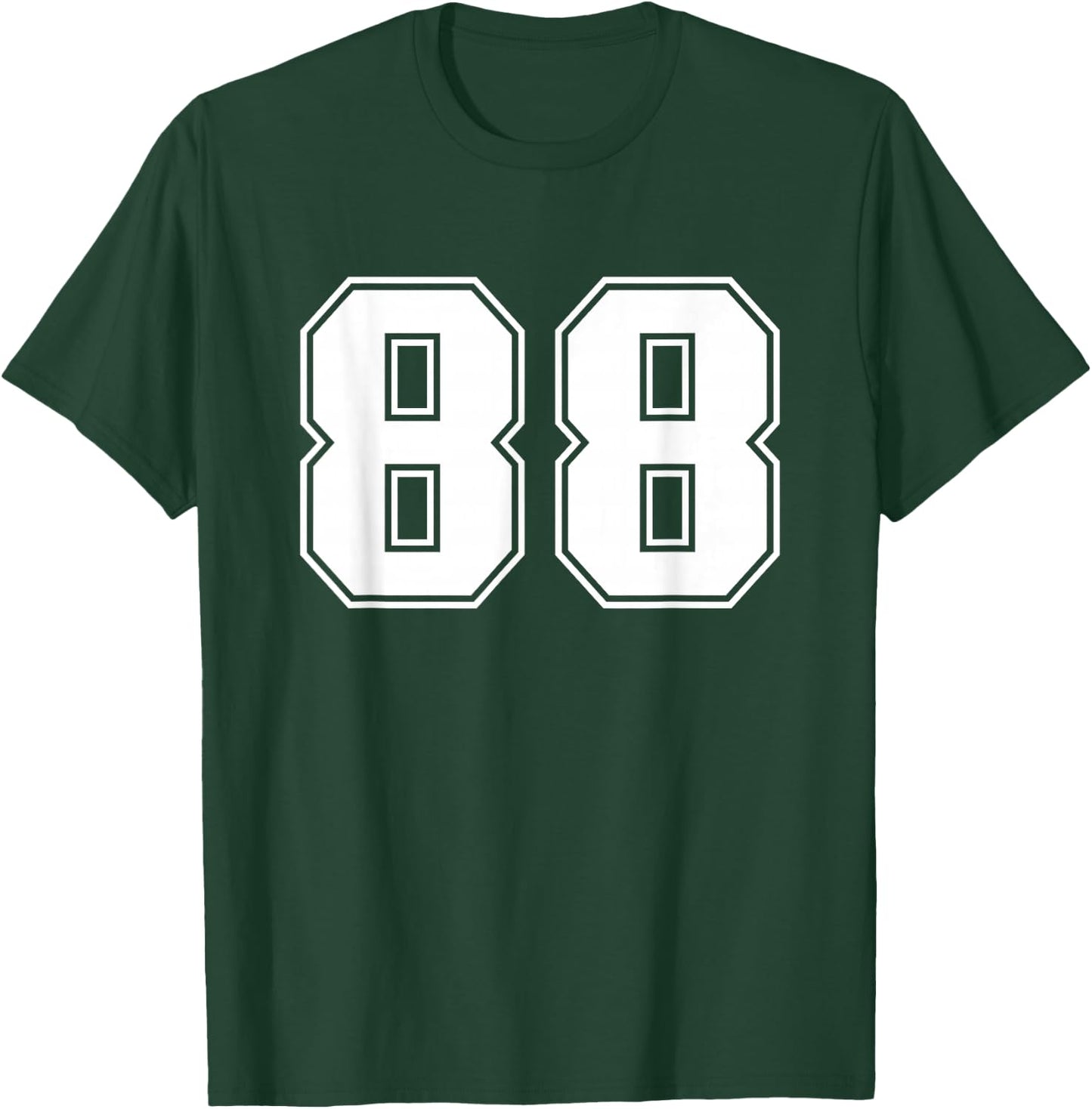 Number #88 Sport White Number T-Shirt - T-Shirt | Forest