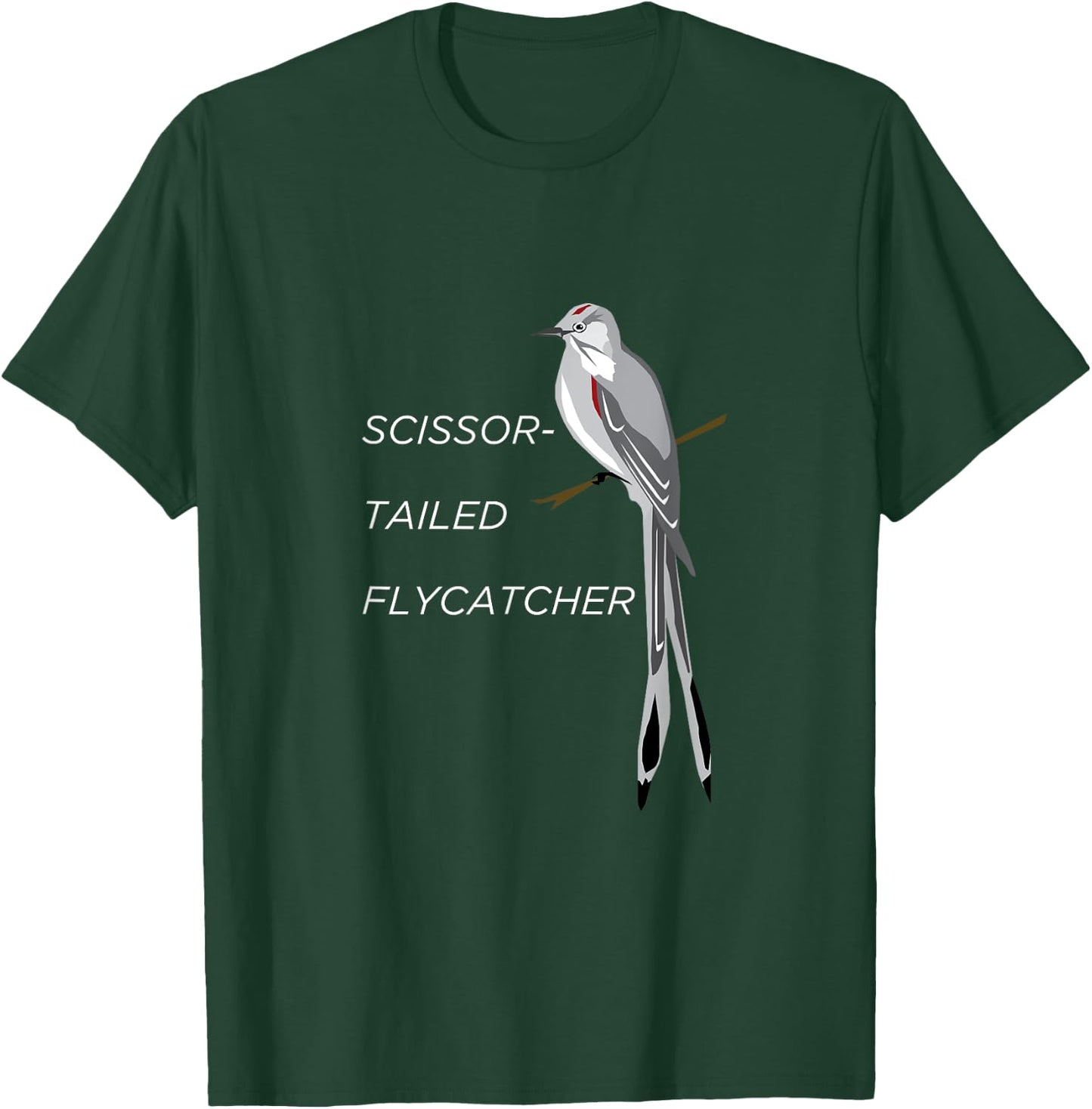 Scissor-tailed Flycatcher Shirt Kingbird Long Tail Bird T-Shirt - T-Shirt | Forest