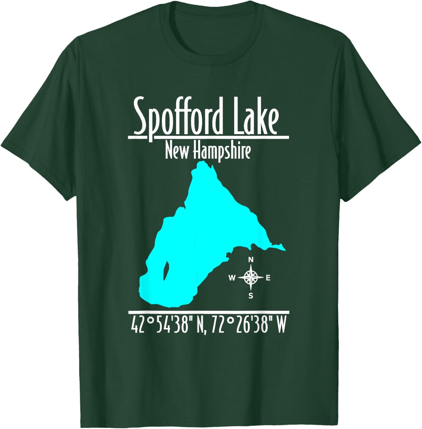 Modern Spofford Lake, New Hampshire T-Shirt - T-Shirt | Forest
