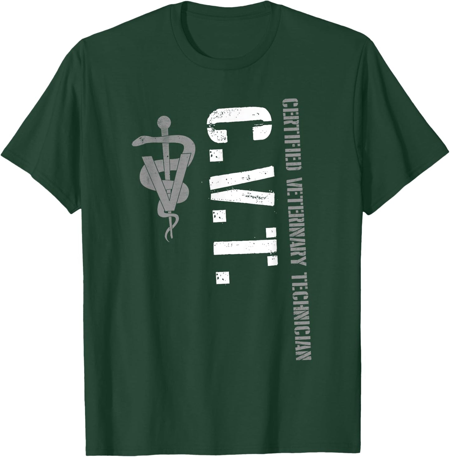 Certified Veterinary Technician CVT Veterinarian & Vet Tech T-Shirt - T-Shirt | Forest