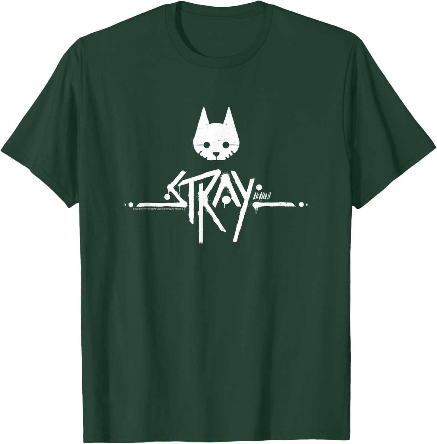 Stray Cat Head and Logo T-Shirt - T-Shirt | Forest