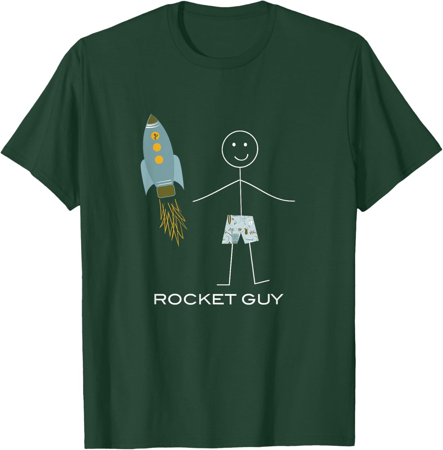 Funny Rocket Guy Space Boys Rocket T-Shirt - T-Shirt | Forest