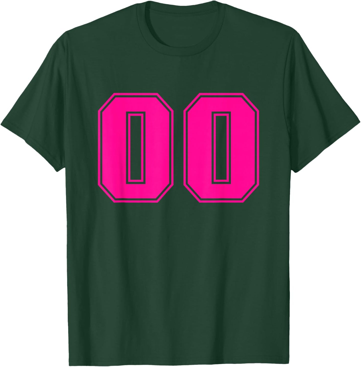 Pink Sport Team Number #00 T-Shirt - T-Shirt | Forest