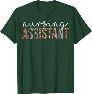 Leopard Nursing Assistant Appreciation healthcare workers T-Shirt - T-Shirt | Forest