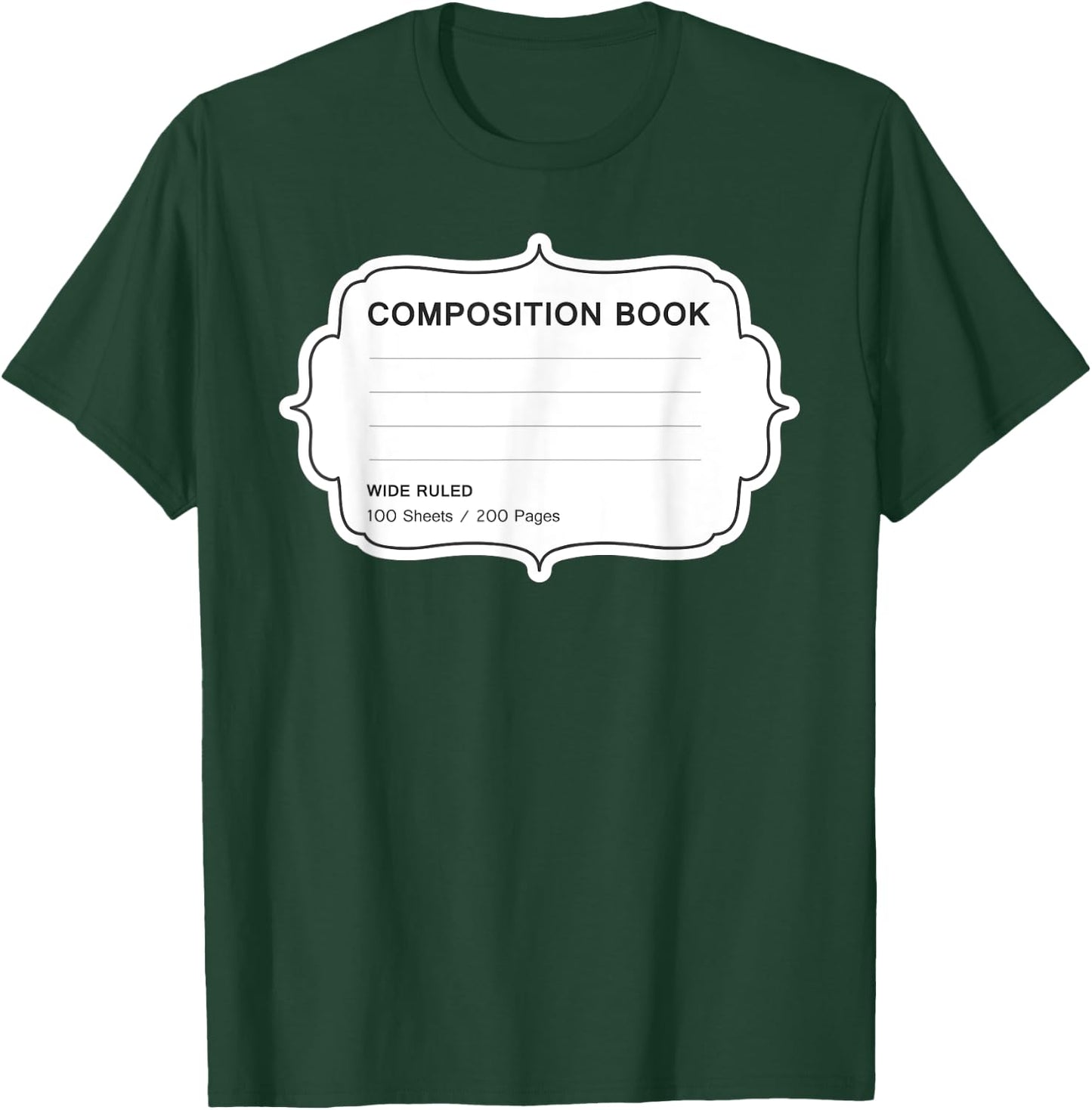 Composition Book Notebook Matching group Halloween Teacher Men Women Kids T-Shirt - T-Shirt | Forest