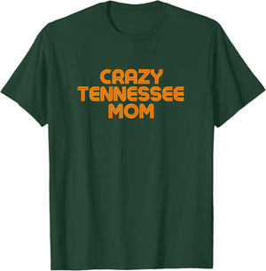 Retro Crazy Tennessee Mom TN Orange Vintage Tennessee Parent T-Shirt - T-Shirt | Forest