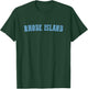 Retro Rhode Island RI Blue Vintage Design Classic T-Shirt - T-Shirt | Forest