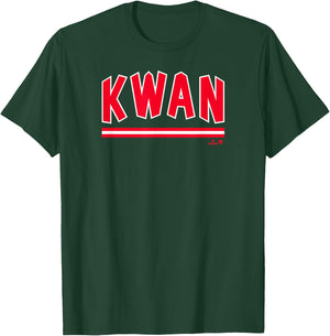 Steven Kwan: Cleveland Text - Cleveland Baseball T-Shirt - T-Shirt | Forest
