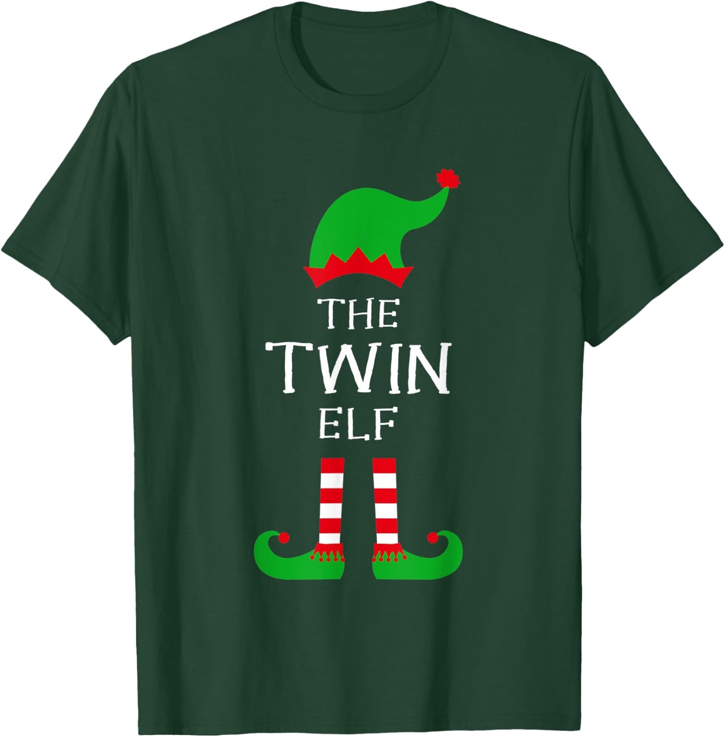 The Twin Elf Matching Family Group Idea Funny Christmas T-Shirt - T-Shirt | Forest