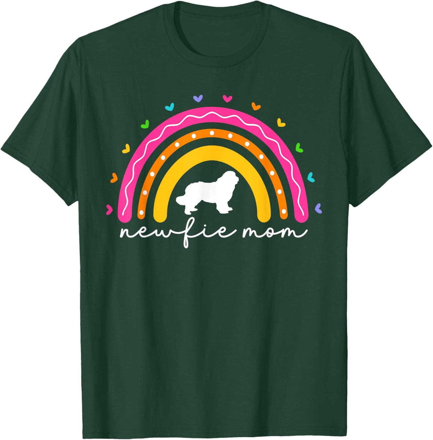 Newfie Mom Newfy Newfoundland Dog Mom Rainbow Newf T-Shirt - T-Shirt | Forest