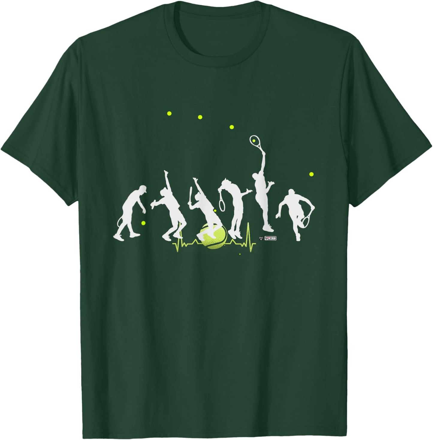 Big Tennis Serve, Soft Serve Tennis, Tennis Ball Pulse T-Shirt - T-Shirt | Forest