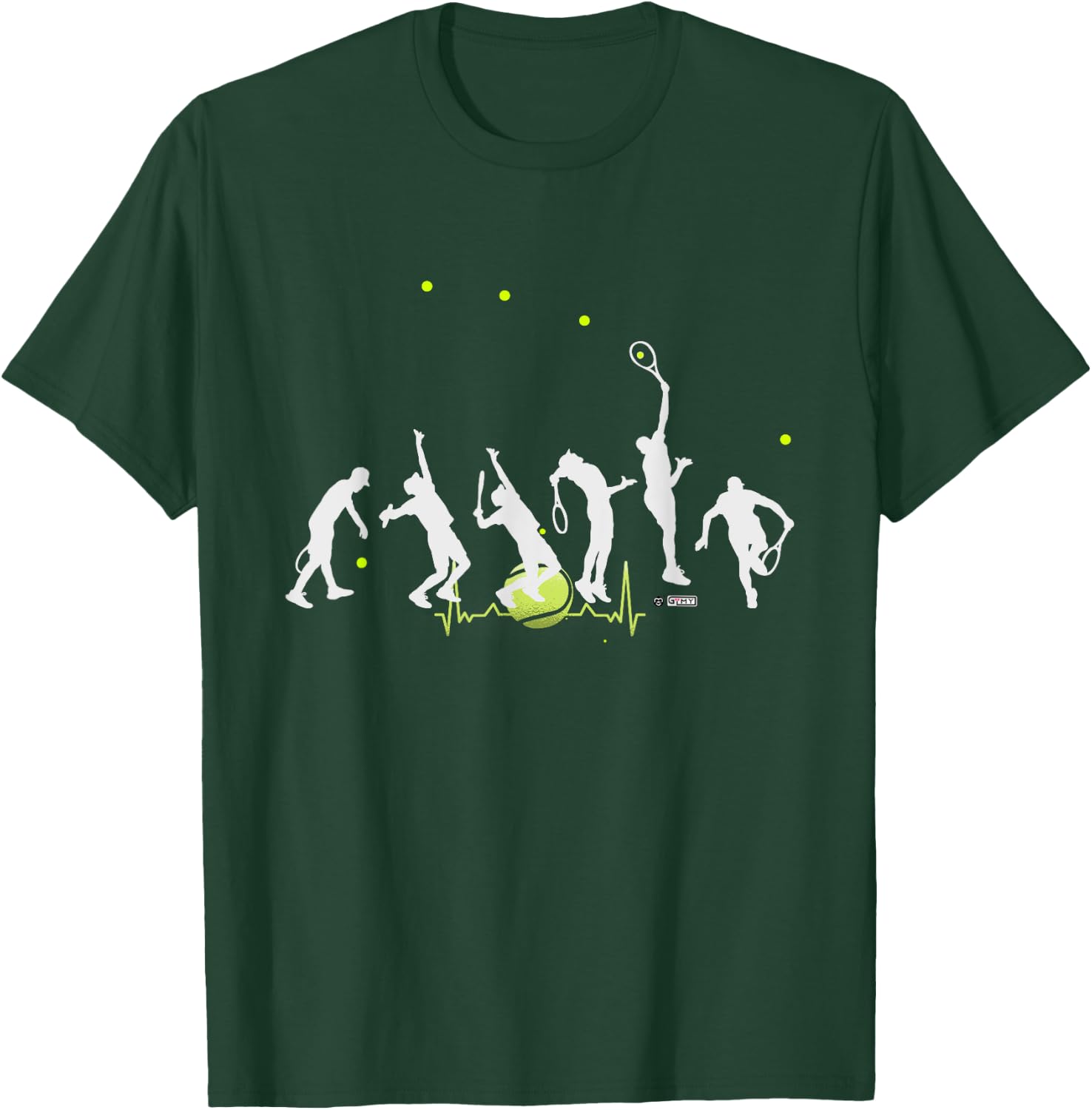 Big Tennis Serve, Soft Serve Tennis, Tennis Ball Pulse T-Shirt - T-Shirt | Forest