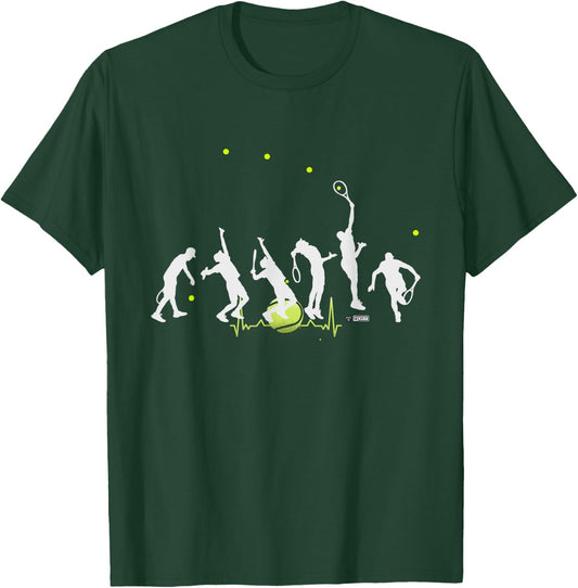 Big Tennis Serve, Soft Serve Tennis, Tennis Ball Pulse T-Shirt - T-Shirt | Forest