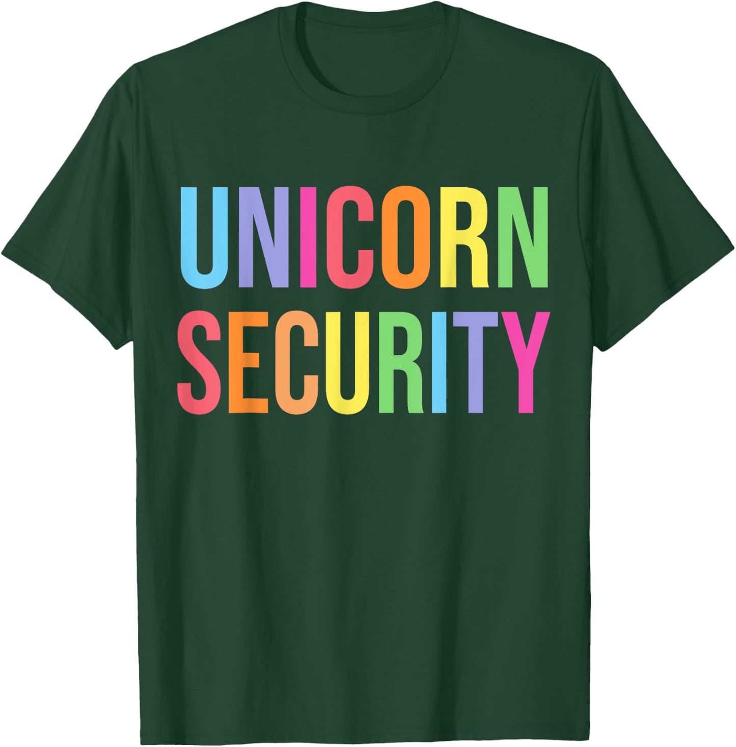 Halloween Dad Mom Daughter Adult Costume, Unicorn Security T-Shirt - T-Shirt | Forest