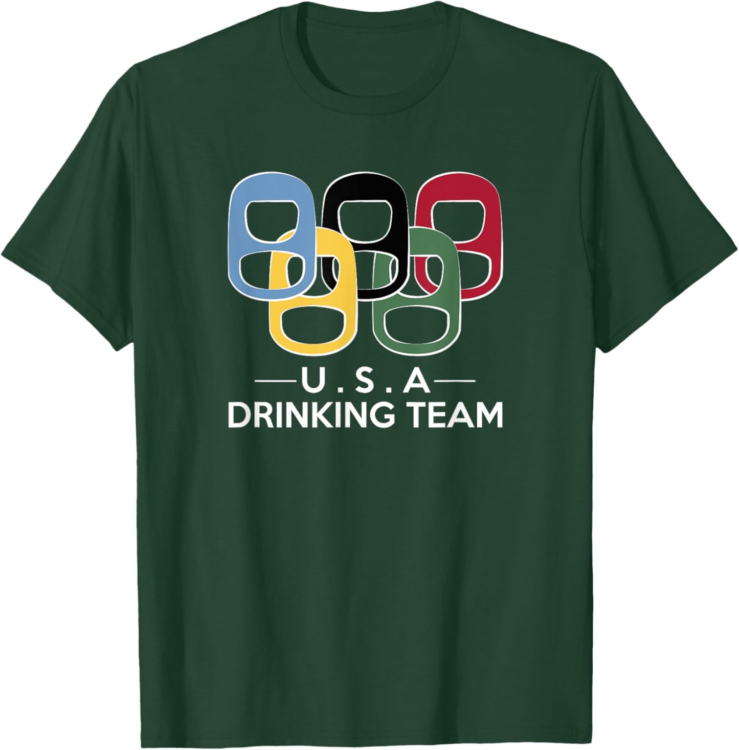USA Drinking Team Beer Can Tab Sports T-Shirt - T-Shirt | Forest