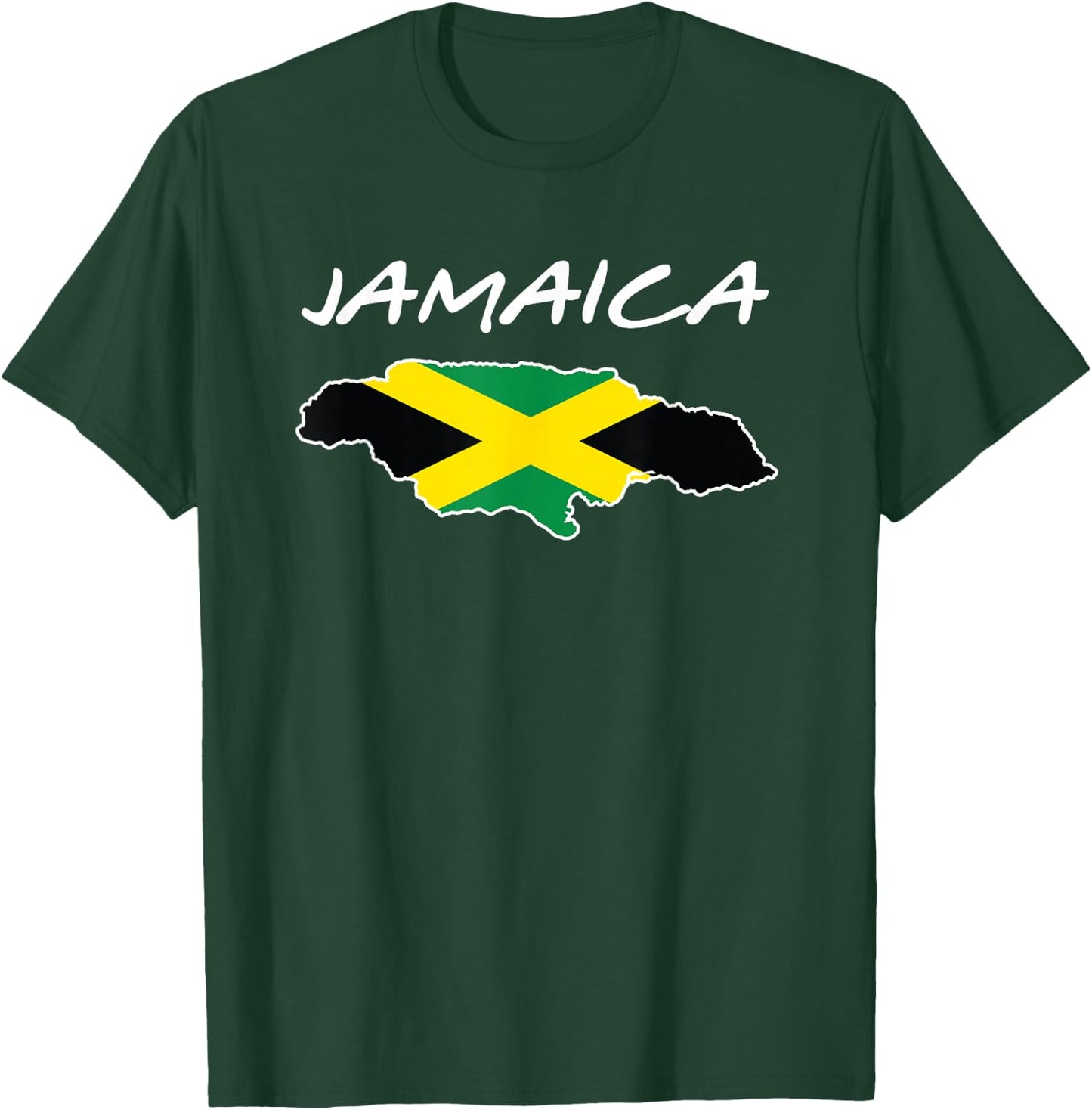 Retro Jamaica Flag Jamaican Island Travel Vacation Souvenir T-Shirt - T-Shirt | Forest