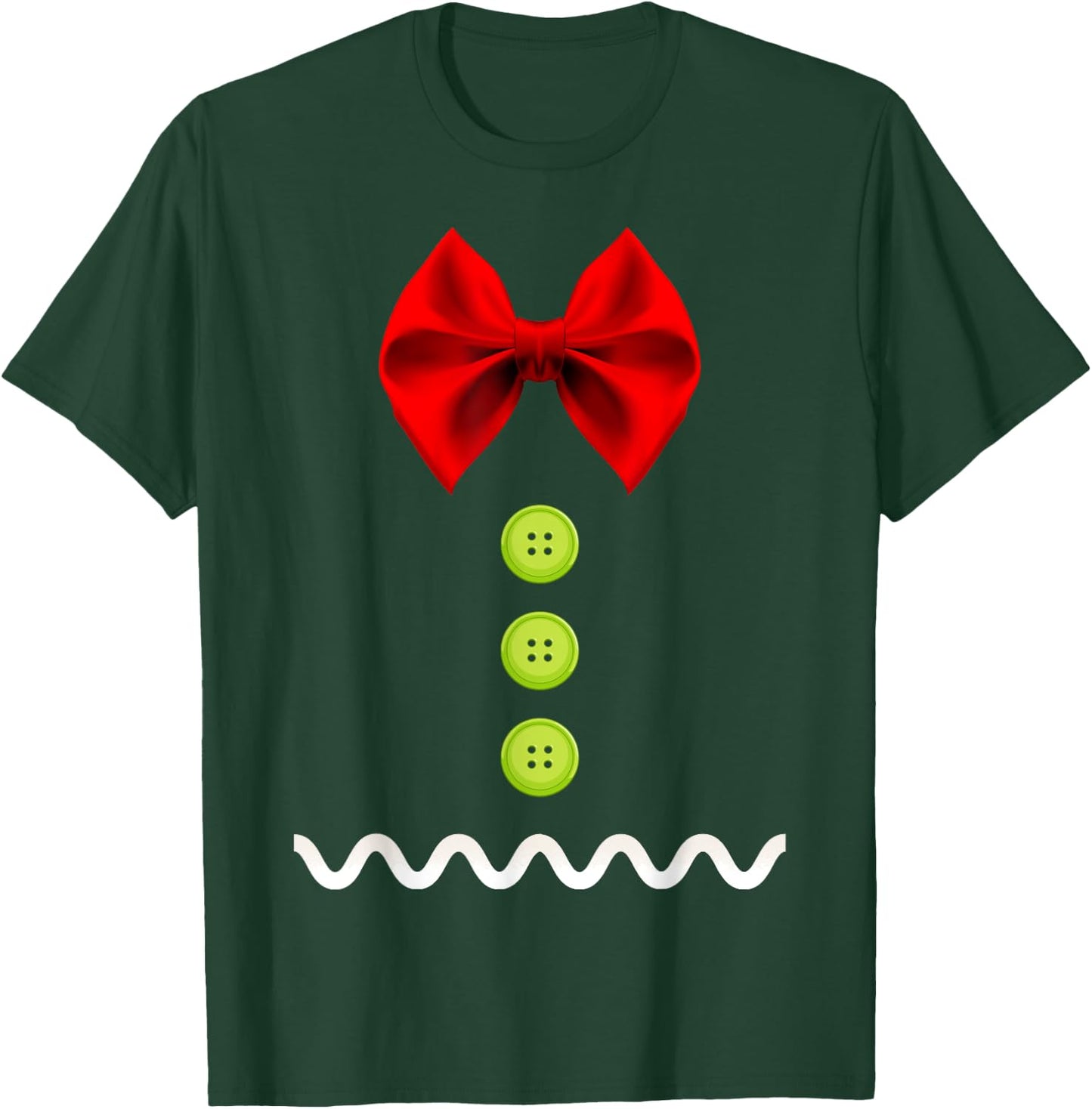 Gingerbread Man Christmas Costume for Kids & Adults T-Shirt - T-Shirt | Forest